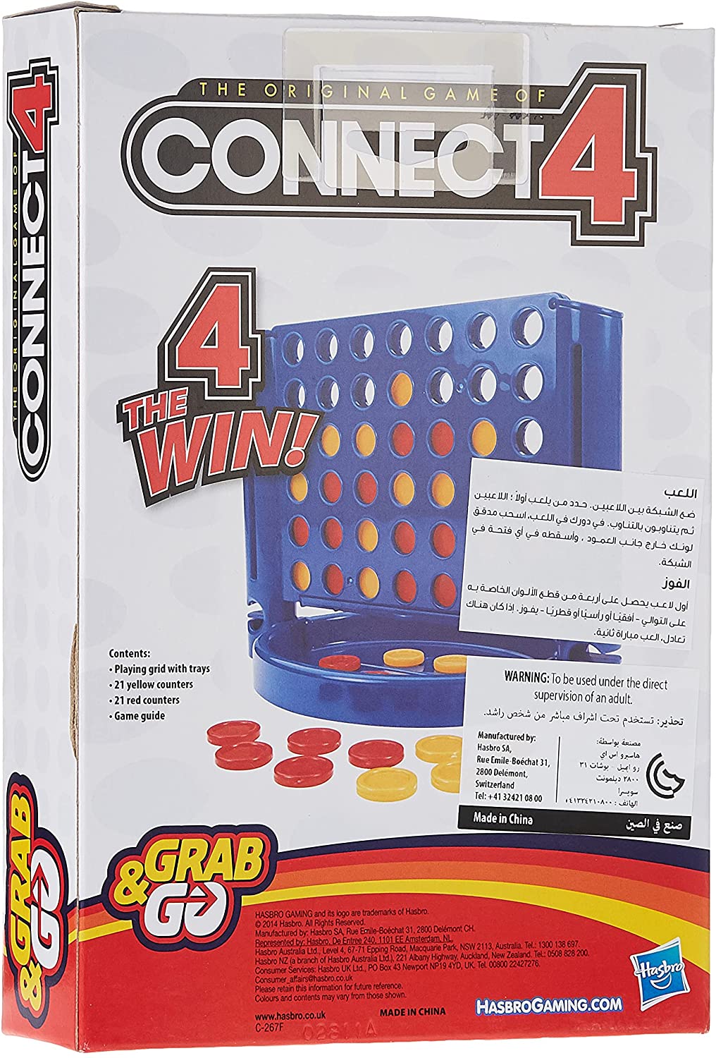 Hasbro Gaming Connect 4 Gioco Grab &amp; Go