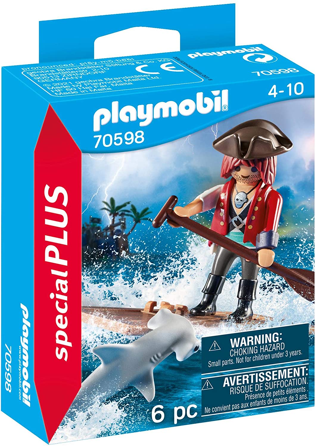 Playmobil 70598 Special Plus Pirat mit Floß, Mehrfarbig, Einheitsgröße
