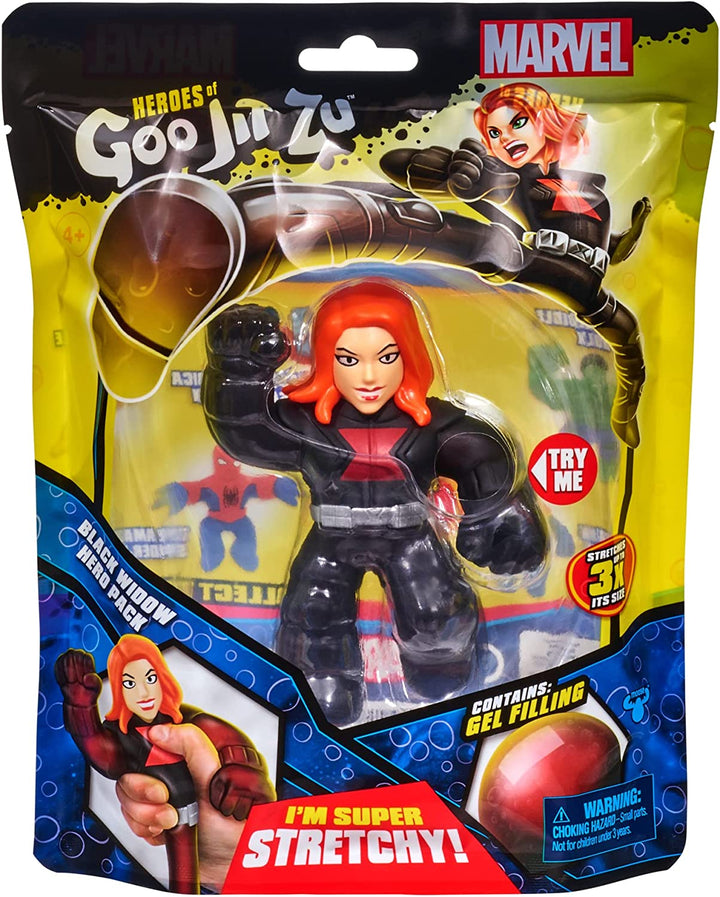 Heroes of Goo Jit Zu Marvel Heldenpaket. Schwarze Witwe – matschig, 11,4 cm groß. Idee