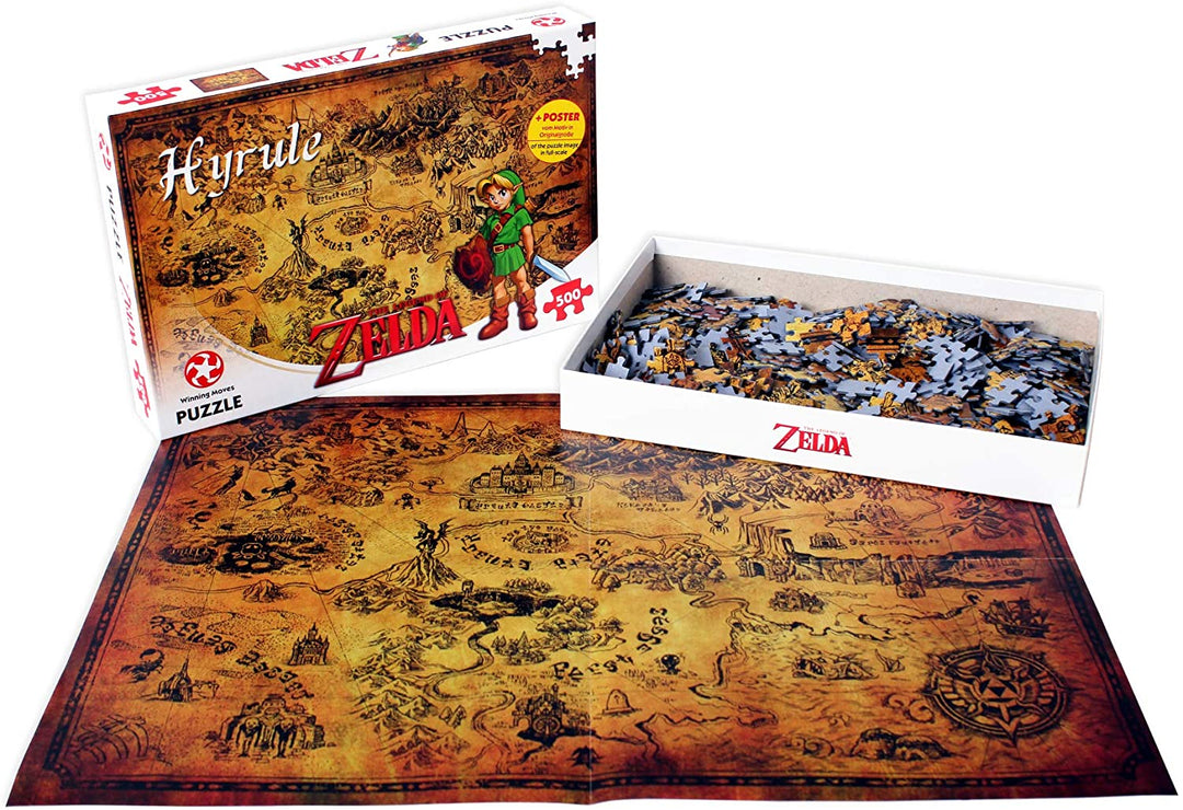 Winning Moves Legend of Zelda Hyrule Field 500-piece Jigsaw Puzzle