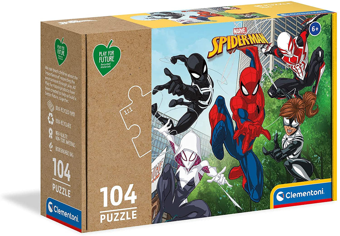 Clementoni - 27151 - Marvel Spiderman - 104 Pieces - Made In Italy - 100% Recycl