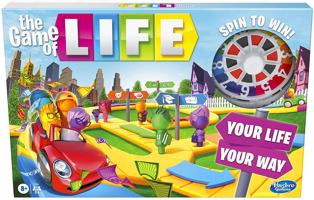 The Game of Life Game, juego de mesa familiar para 2 a 4 jugadores, para niños de 8 años