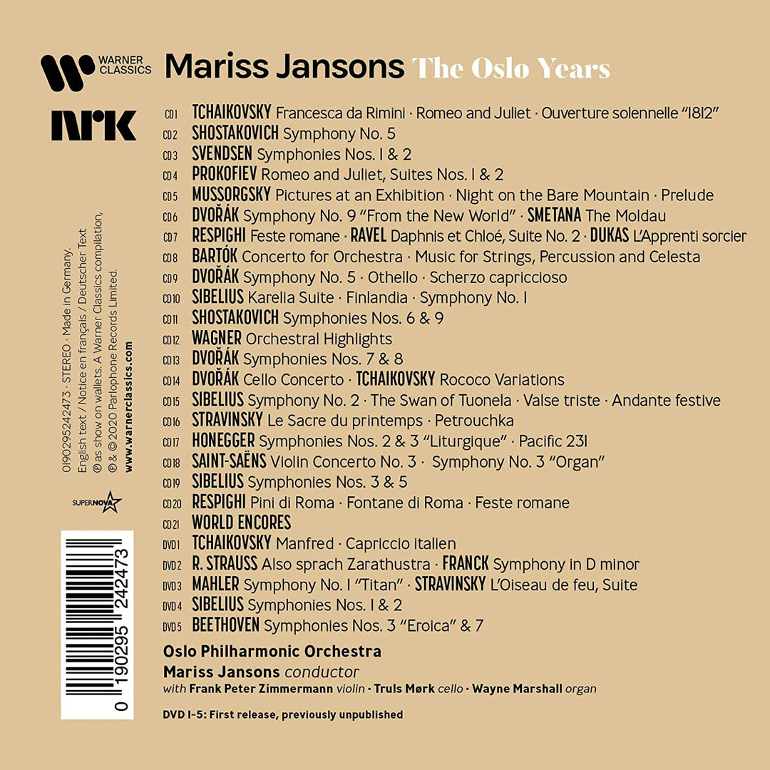 Mariss Jansons: The Oslo Years [Audio CD]