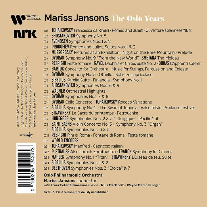 Mariss Jansons: The Oslo Years [Audio CD]