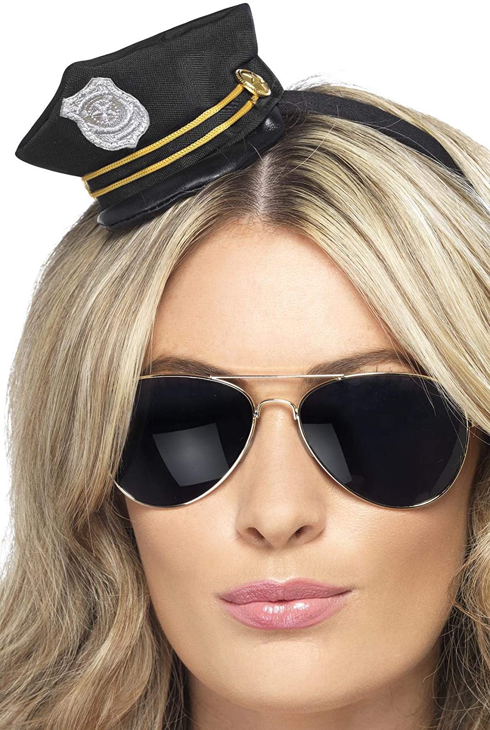 Smiffys Mini-Cop-Mütze für Damen, Schwarz, Einheitsgröße, 22740