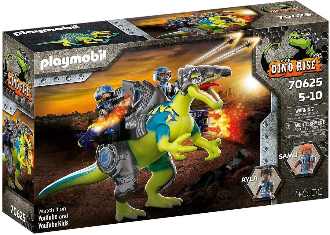 Playmobil 70625 Spinosaurus Double Defense Power Dino Rise-speelset met Spinosaurus en uitgerust pantser