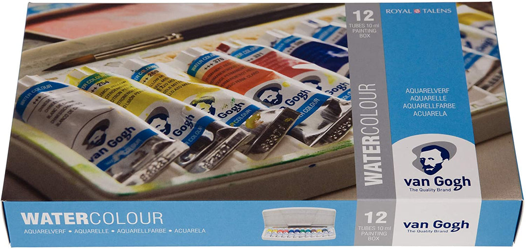 Royal Talens Van Gogh Watercolour 12 Tubes Plastic Pocket Box