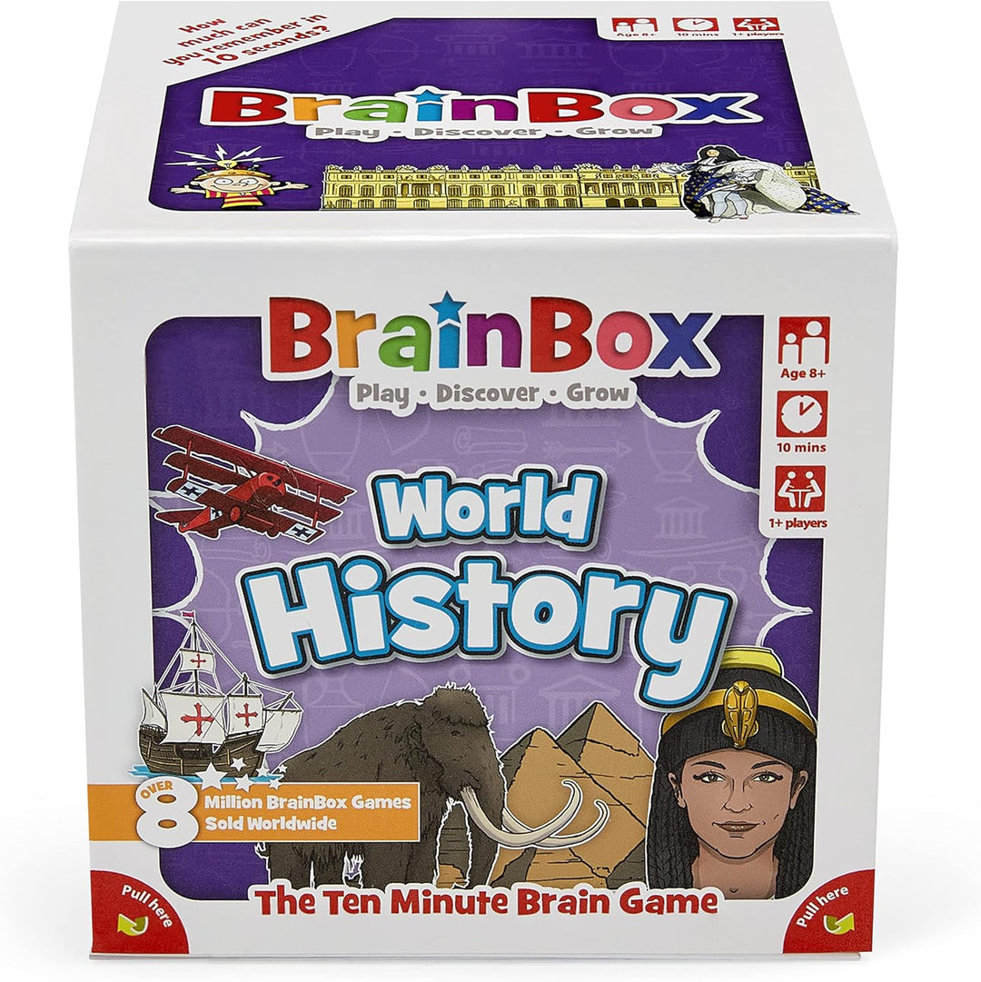 Brainbox World History (Refresh 2022) Kartenspiel ab 8 Jahren, 1+ Spieler, 10 Minuten, Pl