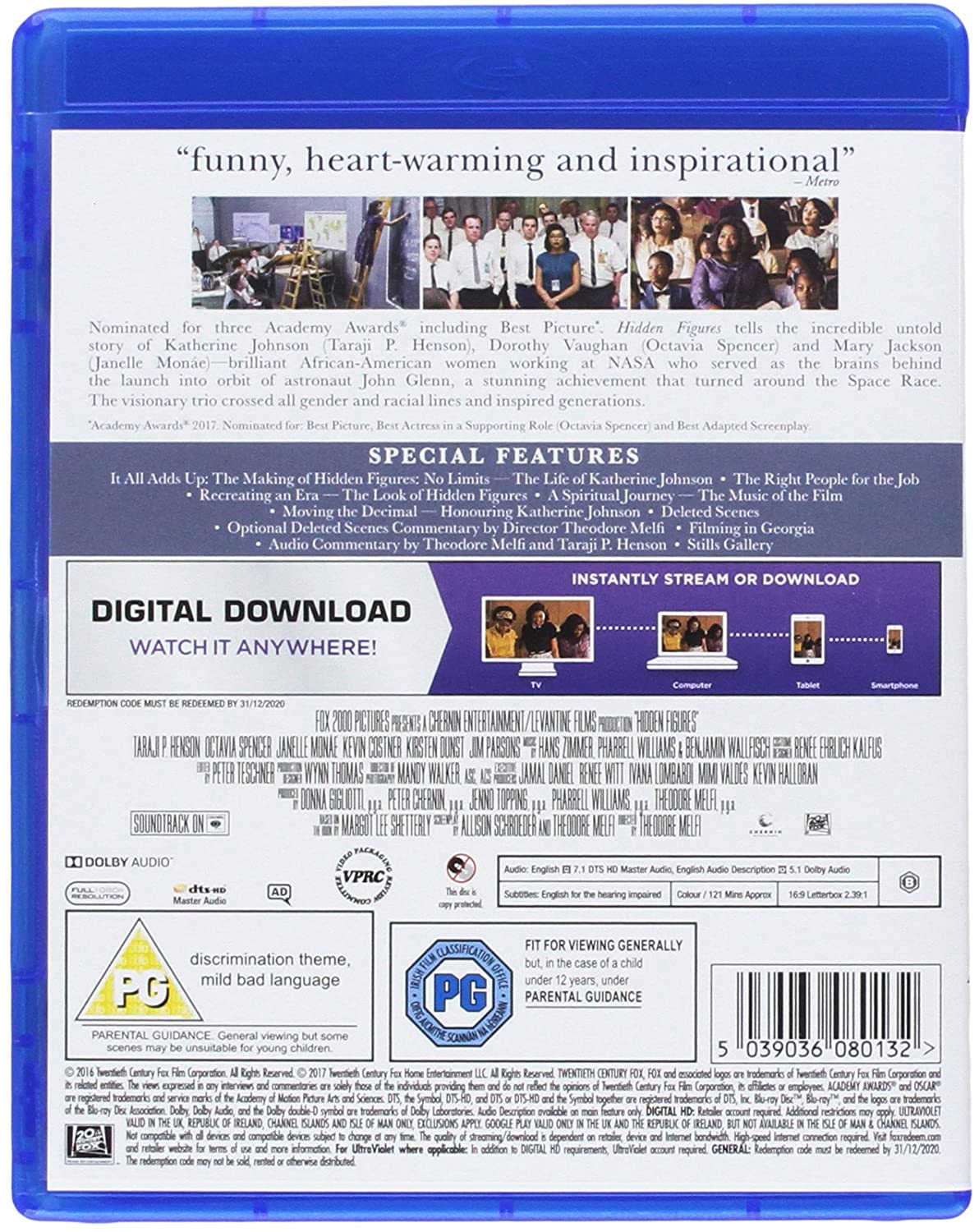 Hidden Figures (2016) – Drama, Geschichte [Blu-ray] 2