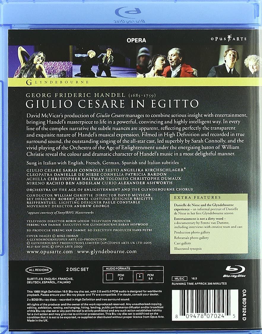 George Frideric Handel - Giulio Cesare (Glyndebourne Festival Opera 2005) [2009] [Region Free] [Blu-ray]