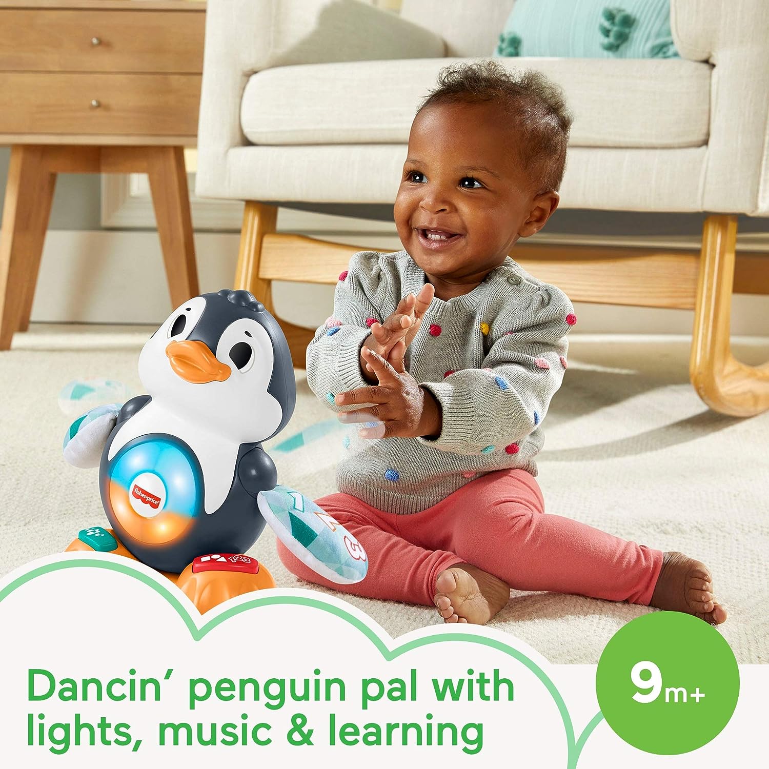 Fisher-Price Linkimals Cool Beats Penguin Musical Toy - Educational Light-Up Penguin for Toddlers 6M+ 3