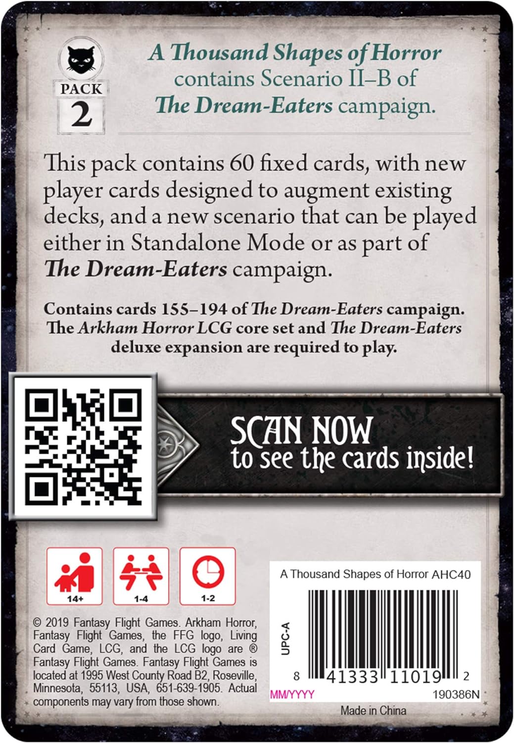 Fantasy Flight Games | Arkham Horror The Card Game: Mythos Pack - 5.2. A Thousan
