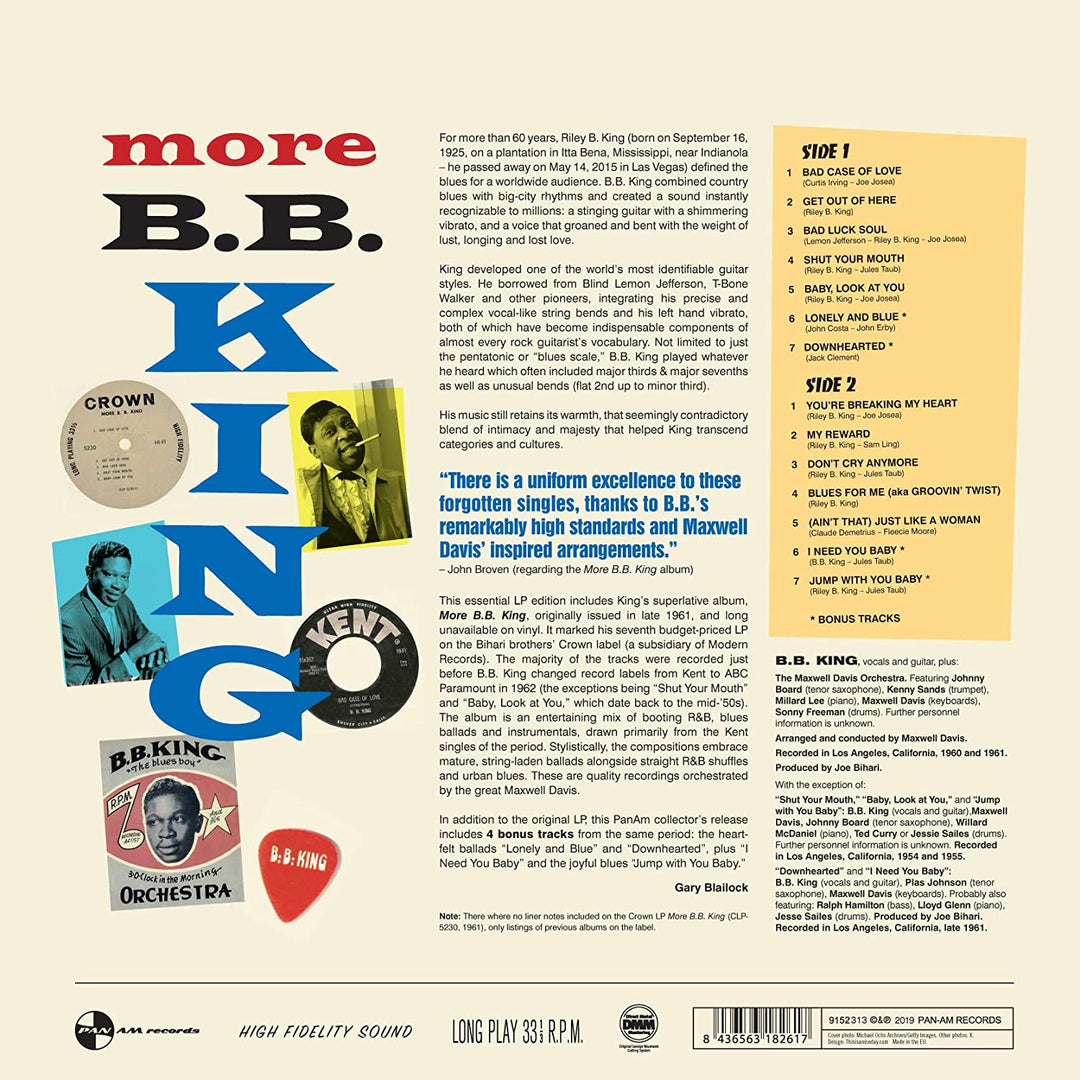 B.B. King - More B.B. King + 4 Bonus Tracks [VINYL]