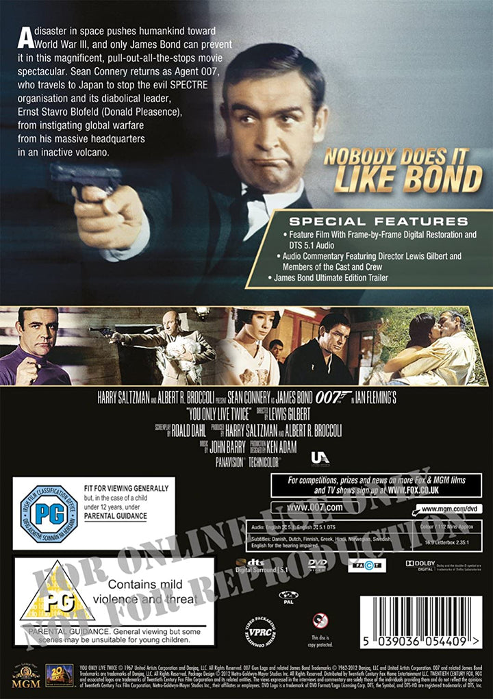 You Only Live Twice [1967] - Action/Thriller [DVD]