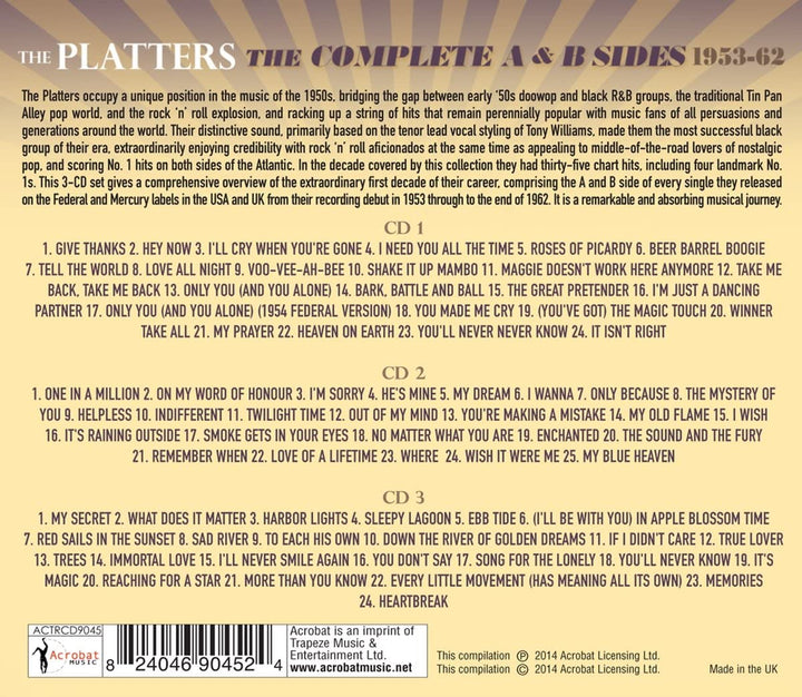 The Complete A & B Sides 1953-62 [Audio CD]