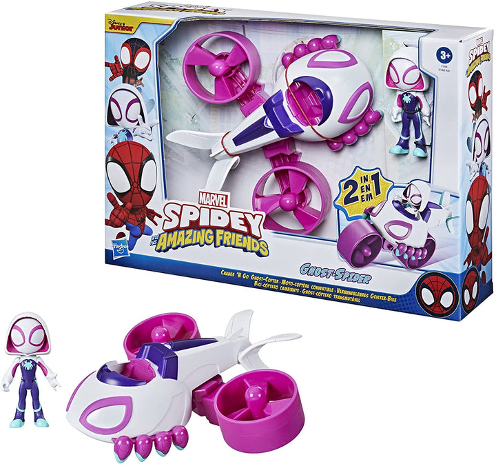 Hasbro Collectibles - Spidey e i suoi fantastici amici 2 in 1 CopterCycle