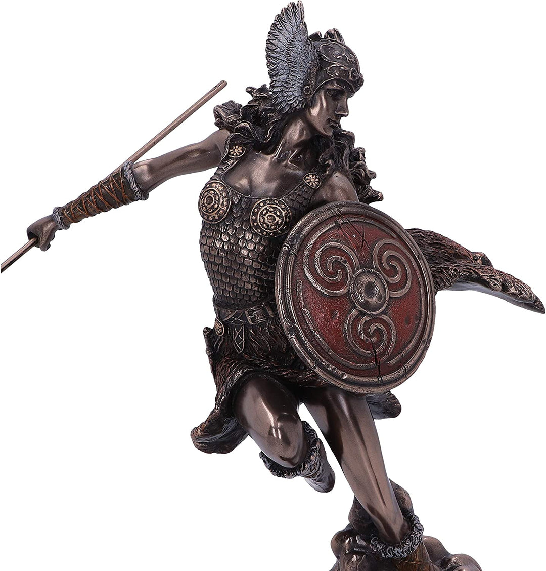 Bronzene Walkürenflucht, nordische Walküren-Kriegerin, weibliche Figur