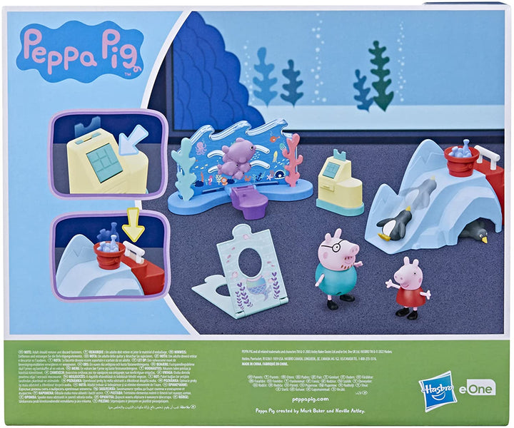Peppa Pig F44115X0 Hasbro Aquarium Peppy, Preschool Playset, Includes 4 Action F