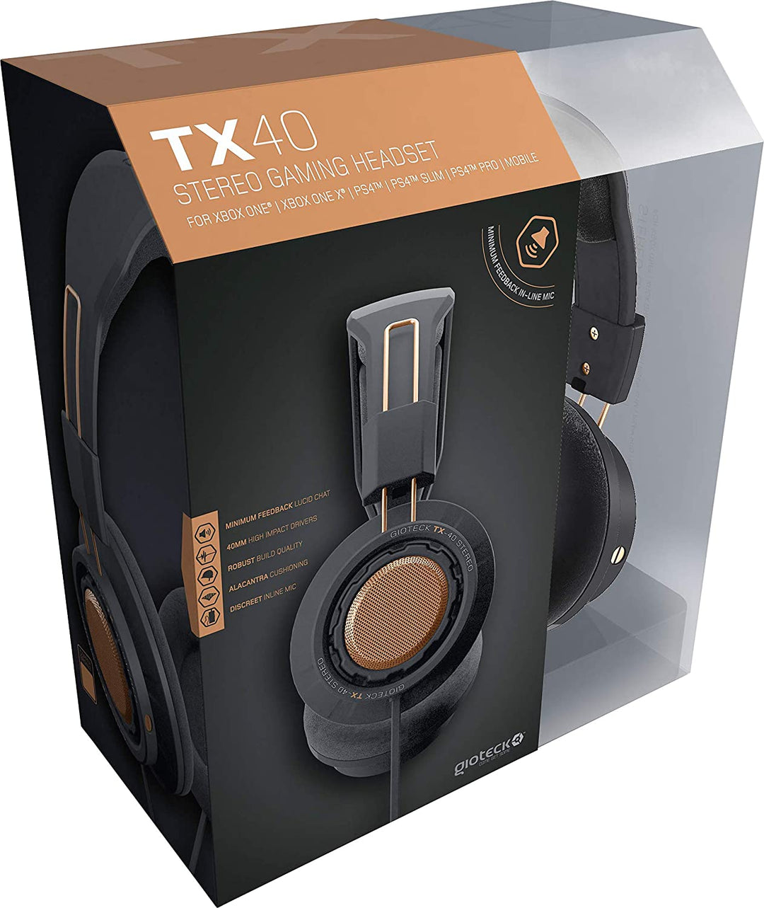 TX-40 Stereo Gaming &amp; Go Headset – Kupfer (PS4, Xbox One, Mac, Mobile)