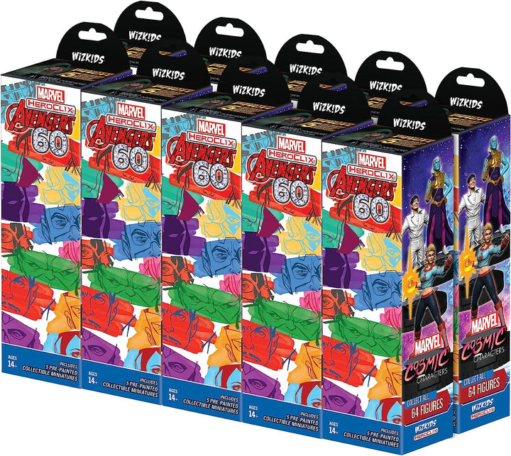 Avengers 60th Anniversary Booster Brick: Marvel HeroClix (Box of 10)