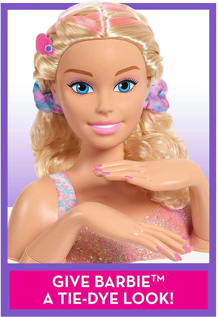 JP Barbie JPL63651 Barbie Deluxe Blonde Tie Dye Styling Head, Multi Colour