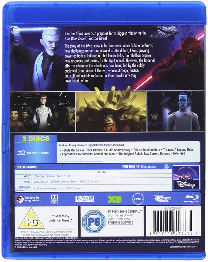 Star Wars Rebels Season 3 - Sci-fi [Blu-ray]