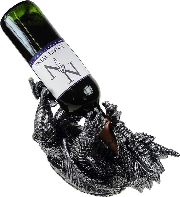 Nemesis Now Guzzlers Dragon Weinflaschenhalter 32 cm Schwarz