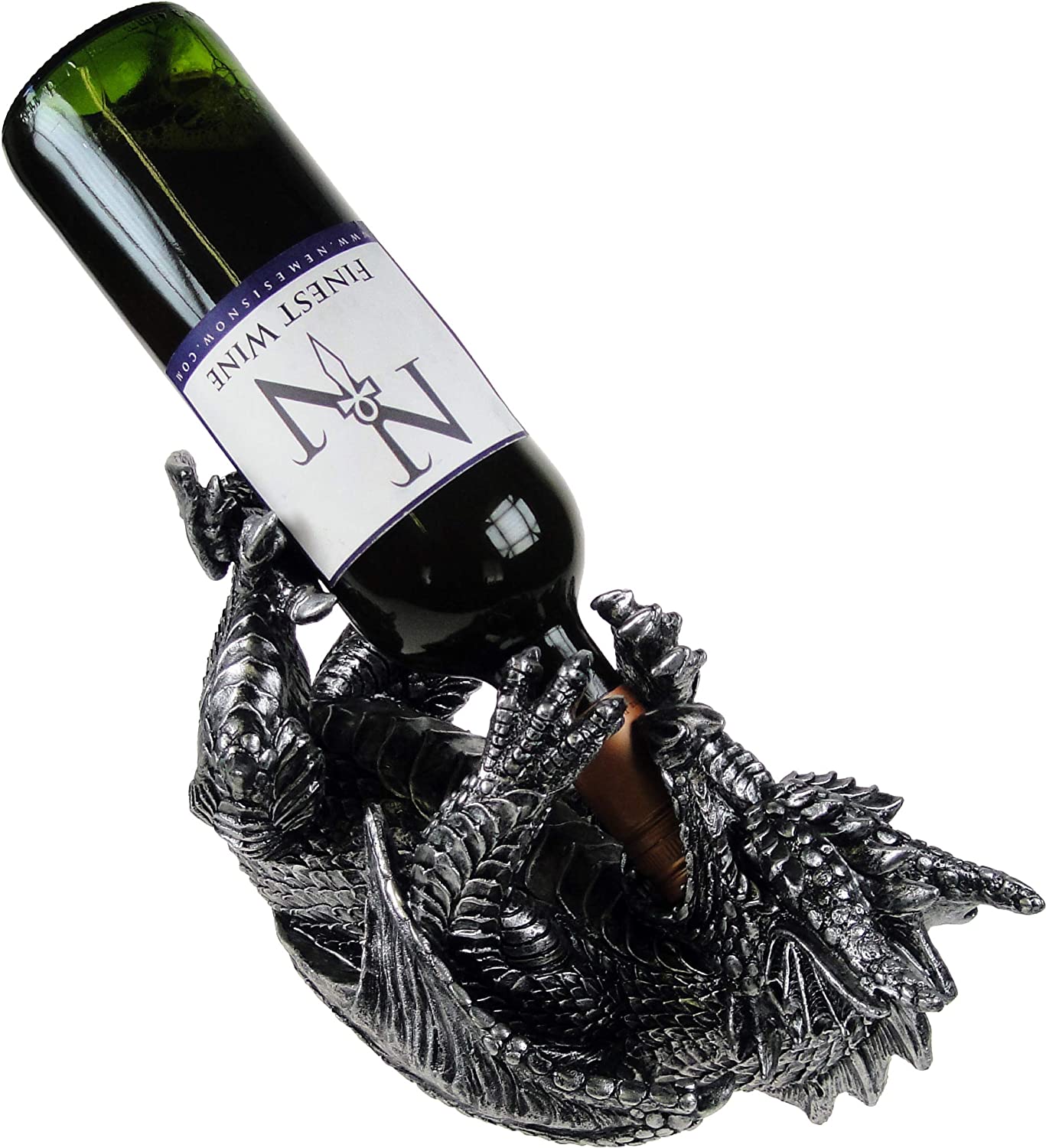 Nemesis Now Guzzlers Dragon Wine Bottle Holder - Black Resin, 32cm 4
