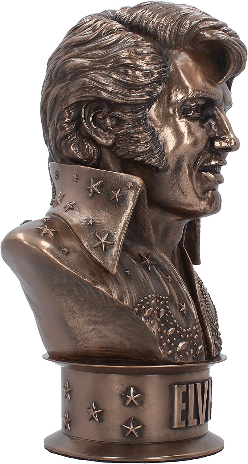 Nemesis Now Elvis Büstenfigur, 33 cm, Bronze, Kunstharz