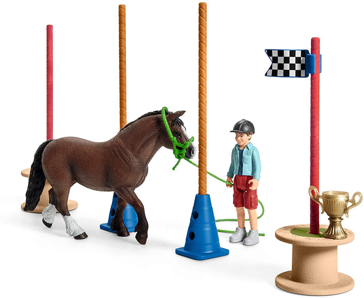 Schleich 42482 Farm World Poney Course d&#39;agilité