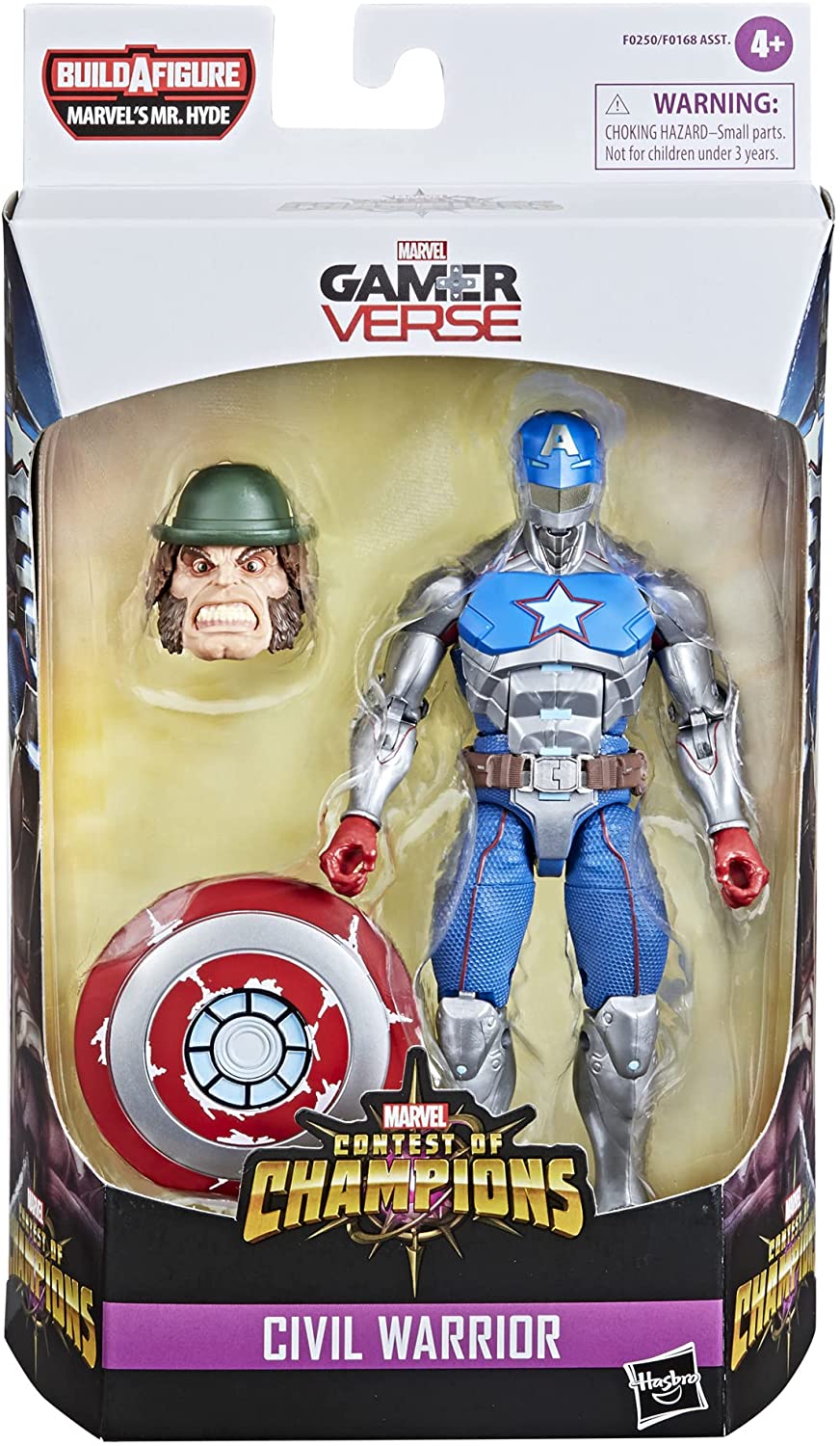 Hasbro Marvel Legends Series 15 cm große Civil Warrior Actionfigur zum Sammeln, Spielzeug für Kinder ab 4 Jahren, mit Schildzubehör F0250