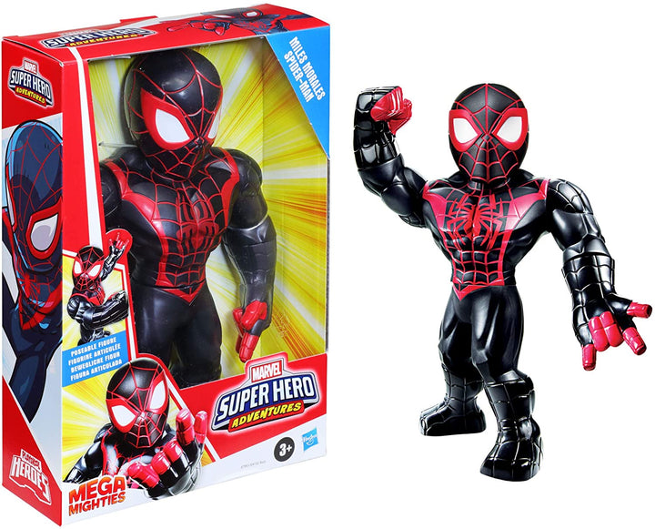 Playskool Heroes Mega Mighties Marvel Super Hero Adventures Kid Arachnid, figurine articulée de 25 cm à collectionner