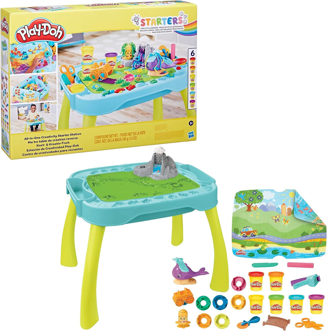 Play-Doh All-in-One Creativity Starter Station - Flip & Play Activity Table for Ages 3+