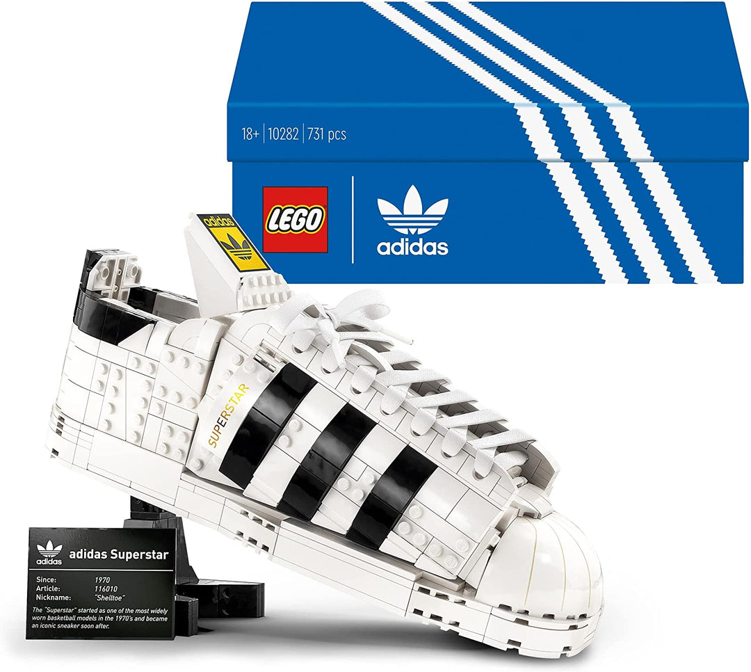 LEGO 10282 adidas Originals Superstar Trainer Sammler-Bauset für Erwachsene, Ausstellungs-Schuhmodell zum Sammeln, Idee