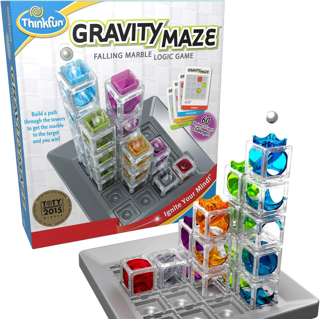 Thinkfun – Gravity Maze – Fallendes Marmor-Gehirnspiel und Stielspielzeug für Kinder ab 8 Jahren