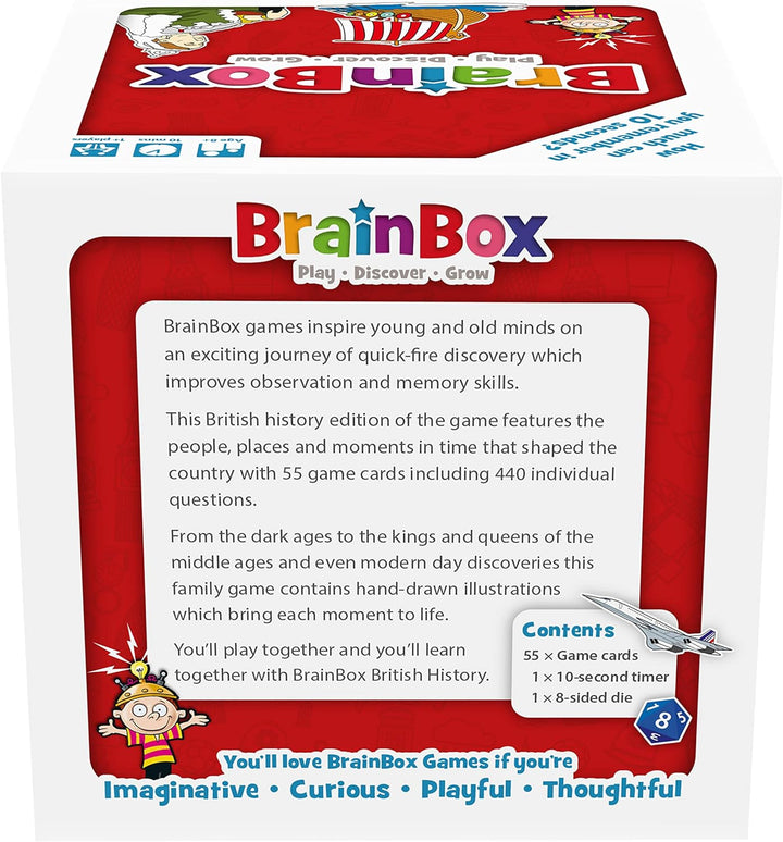 Brainbox British History (Refresh 2022) Kartenspiel, ab 8 Jahren, 1+ Spieler, 10 Minuten