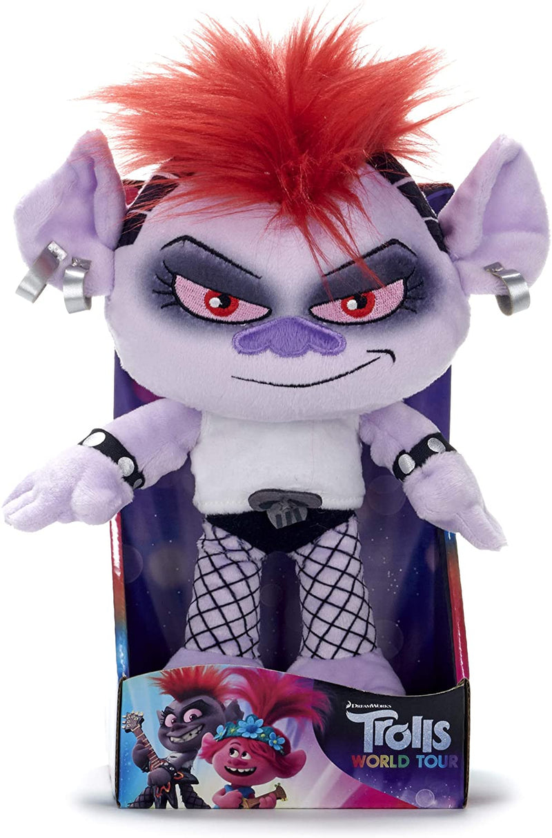 Posh Paws 37445 Trolls World Tour Queen Barb Soft Toy 25cm (10 inches), Multi