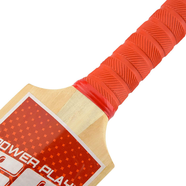 PowerPlay BG889 Deluxe Cricket-Set mit Cricketschläger, Ball, 4 Stümpfen, Bügeln und Tasche, Schläger der Größe 5, rot