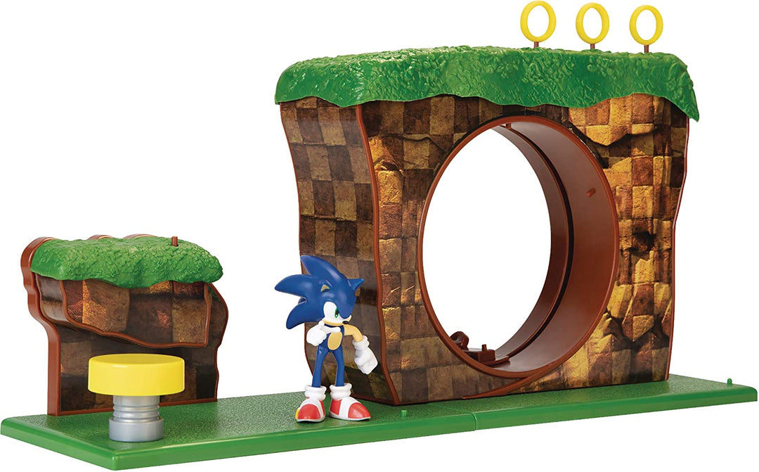 Sonic The Hedgehog Green Hill Zone-Spielset mit 2,5-Zoll-Sonic-Actionfigur