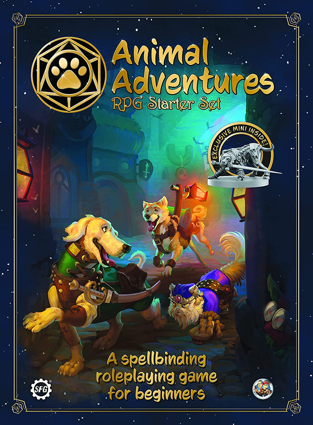 Animal Adventures: Starter Set – Rollenspiel-Tischspiel für Anfänger mit detaillierten RPG-Hunde- und Katzenminiaturen, Spielkarte, Charakterbögen, leicht zu erlernenden Regeln, 5e-Kampagnen-kompatibel