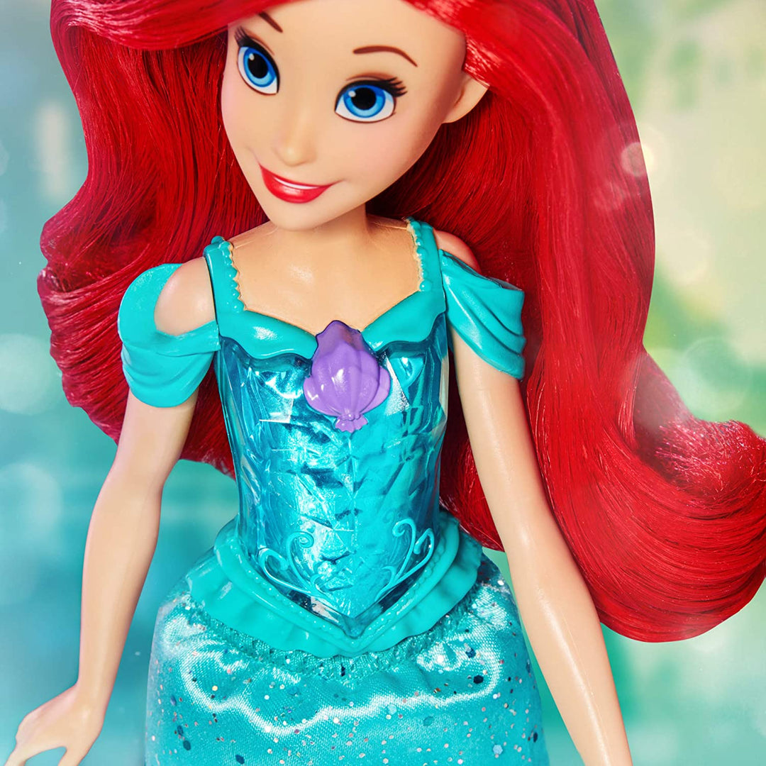 Disney Princess Royal Shimmer Ariel Puppe, Modepuppe mit Rock und Accessoires, Spielzeug für Kinder ab 3 Jahren F0895