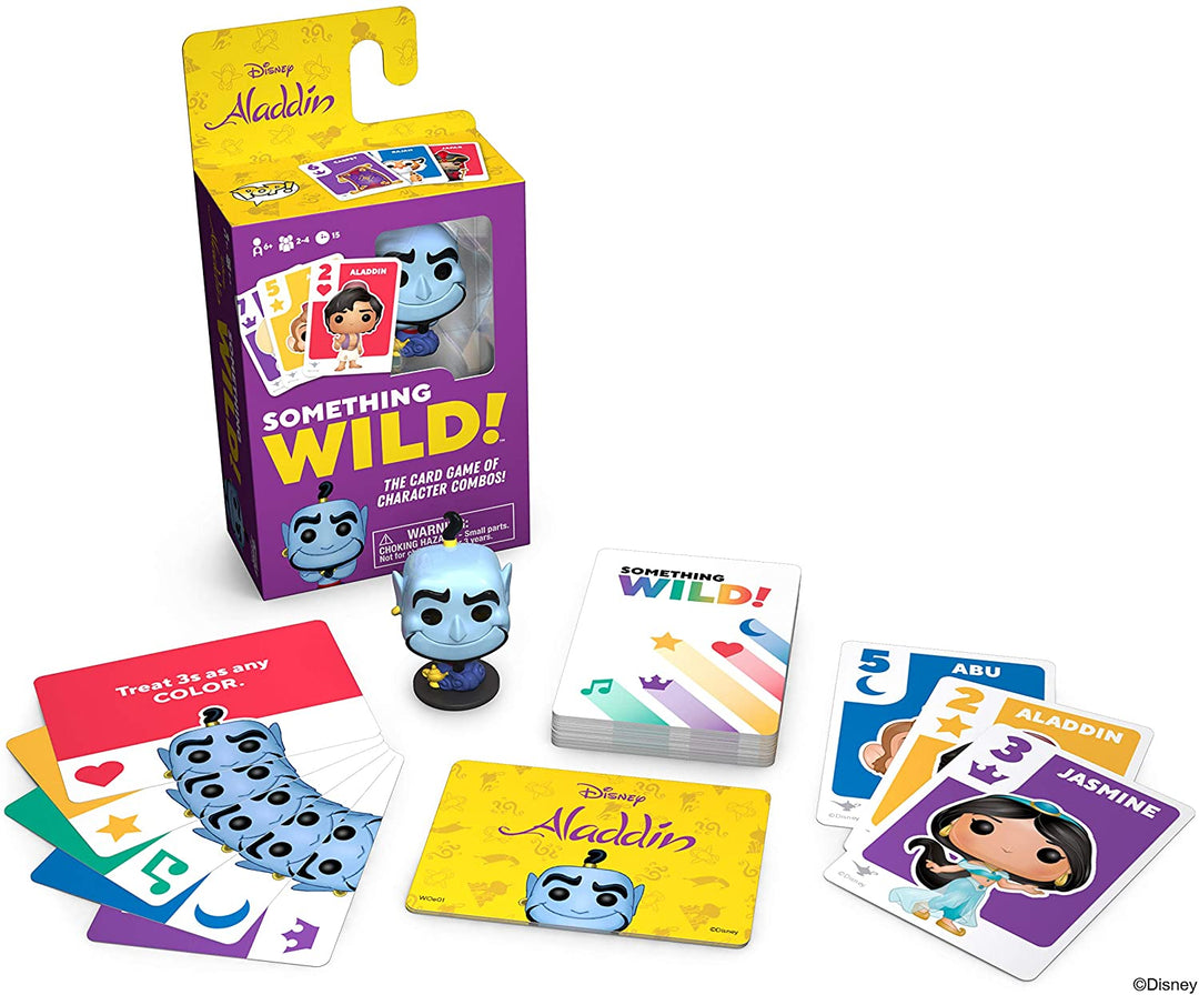 Funko 49357 Brettspiele 49357 Signature Something Wild Card Game-Aladdin, Mehrfarbig