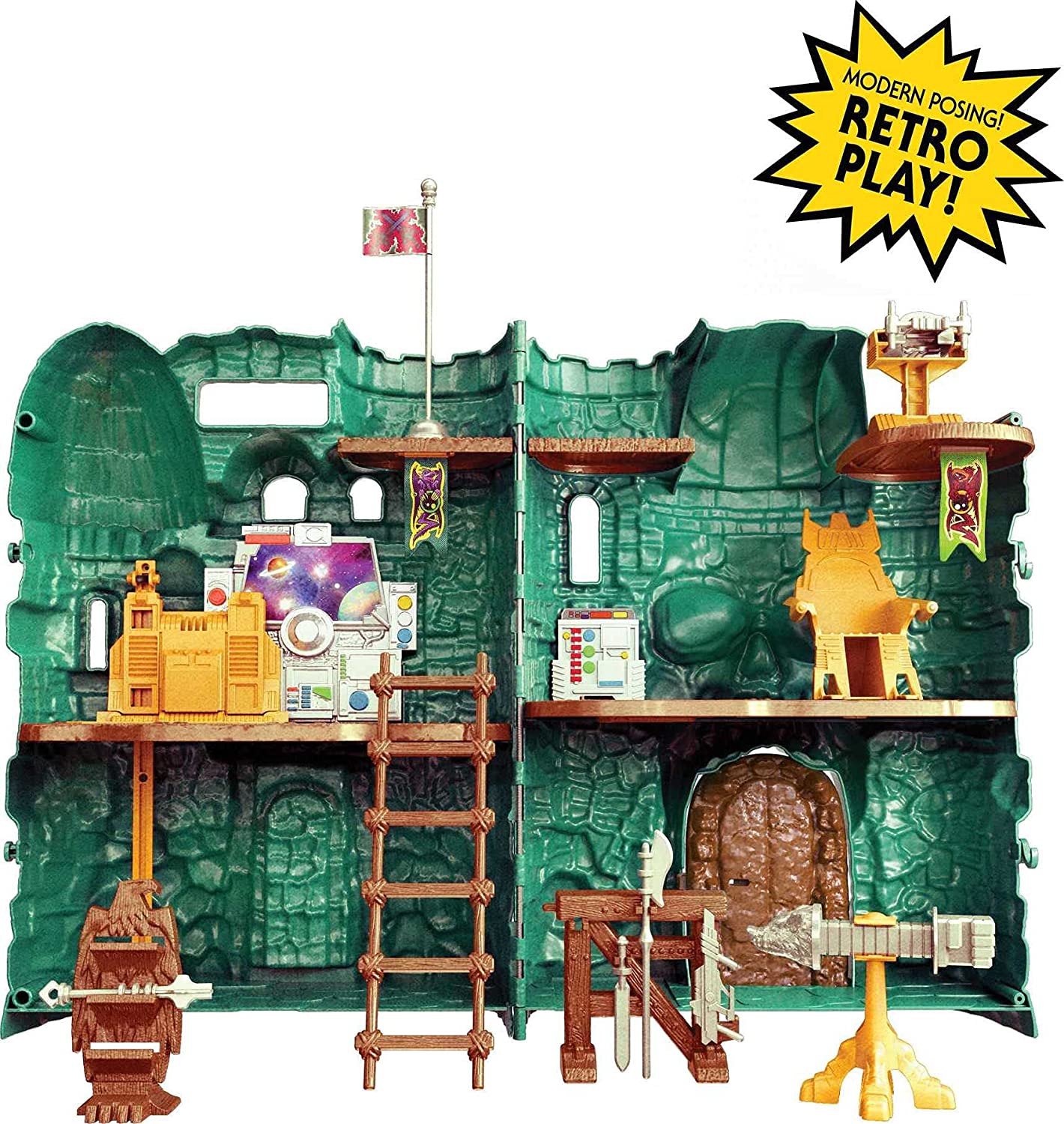 Masters of the Universe Origins Castle Grayskull Playset - Diorama-Style Action Figure Playset with Working Lift & Trap Door 2