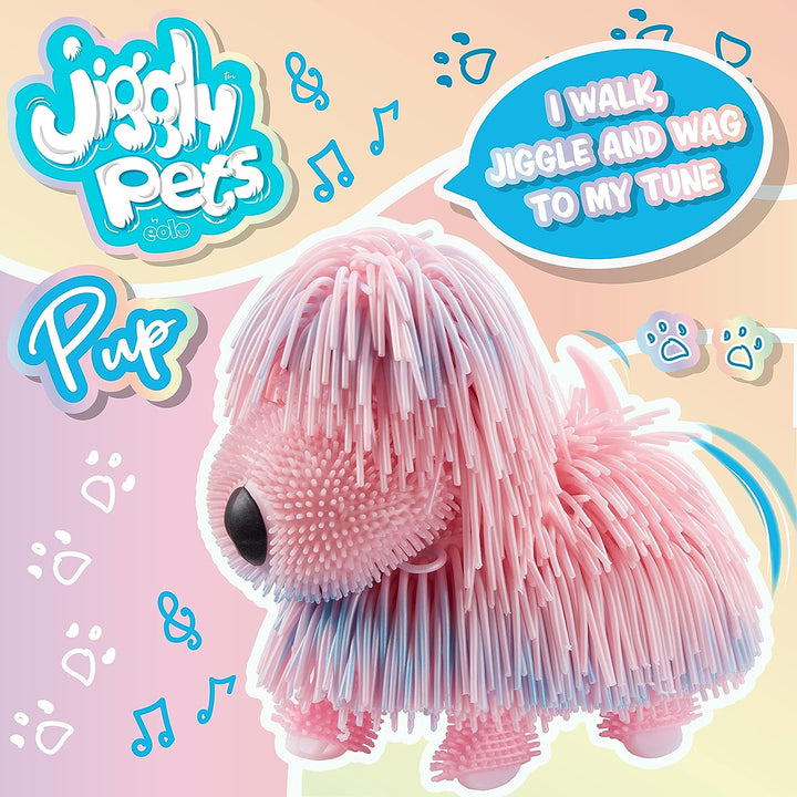 Jiggly Pets Pearlescent Puppy Pink Interactive Electronic Puppy toy