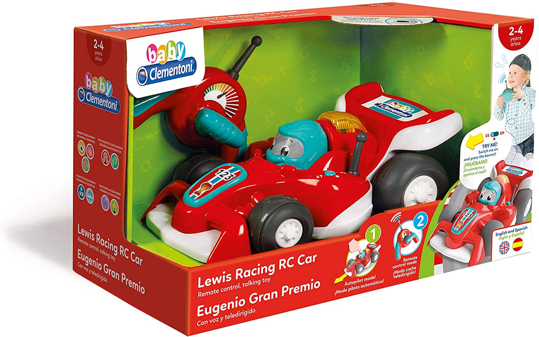 Clementoni, 61721, Lewis Racing Rc Car, Remote Control Car, Interactive Toy 2-4 Years, English And Spanish Version