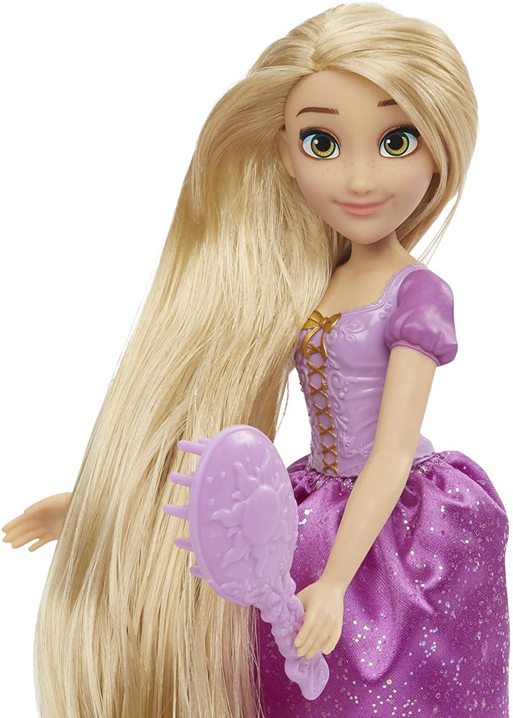 Disney Princess Rapunzel mit langen Locken, Modepuppe mit blonden Haaren, 45 cm lang, Prinzessinnenspielzeug für Mädchen ab 3 Jahren, mehrfarbig, F1057