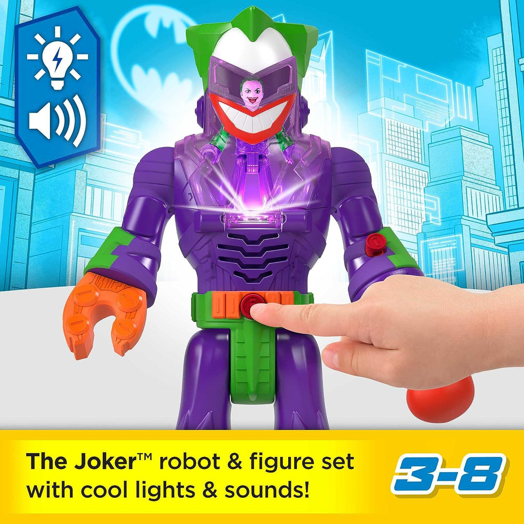 Imaginext DC Super Friends Batman Toys, 12-Zoll-LaffBot-Roboterspielzeug mit Lichtern