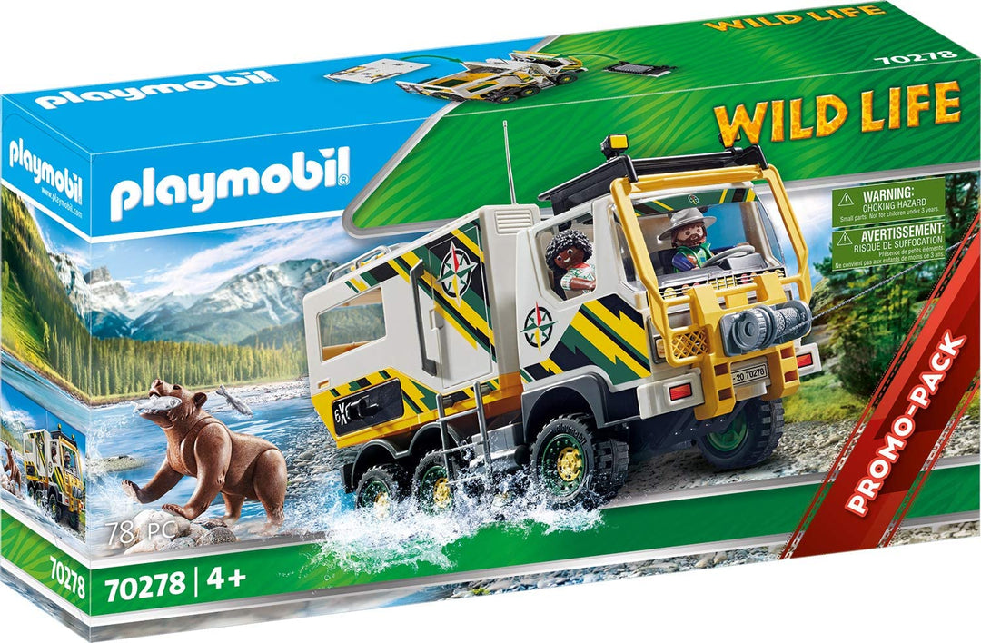 Playmobil 70278 Camión de expedición al aire libre Wild Life para niños a partir de 4 años