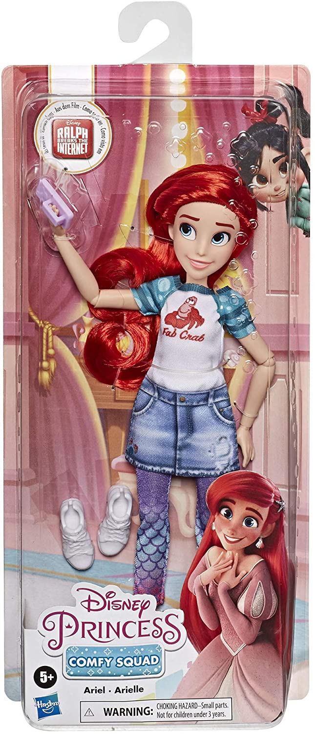 Disney Princess Comfy Squad Ariel, Ralph Breaks the Internet Movie Muñeca de moda