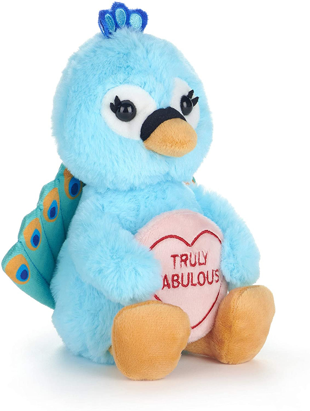 Posh Paws 37332 Swizzels Love Hearts 18cm (7&quot;) Peacock Truly Fabulous Message Knuffel